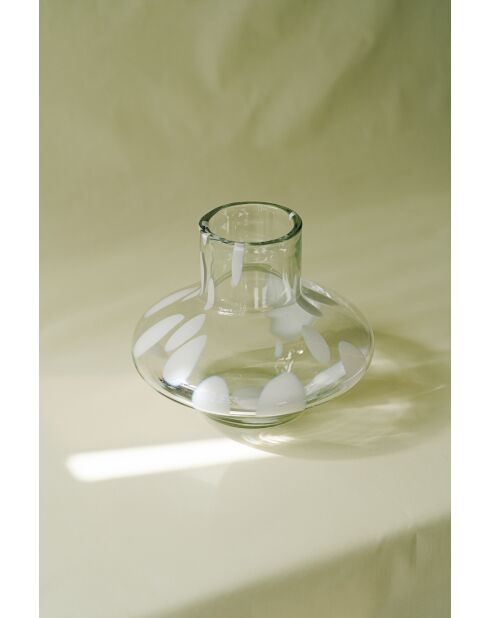 Vase Glom blanc - 18x28x28 cm