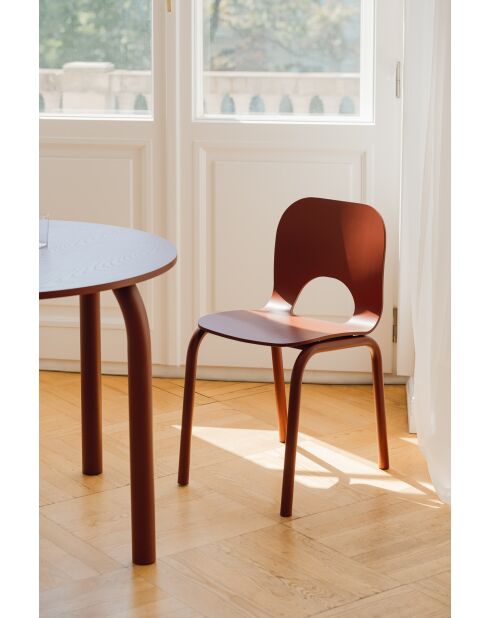Chaise Atto rouge auburn - 78.3x41x52 cm