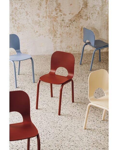 Chaise Atto rouge auburn - 78.3x41x52 cm