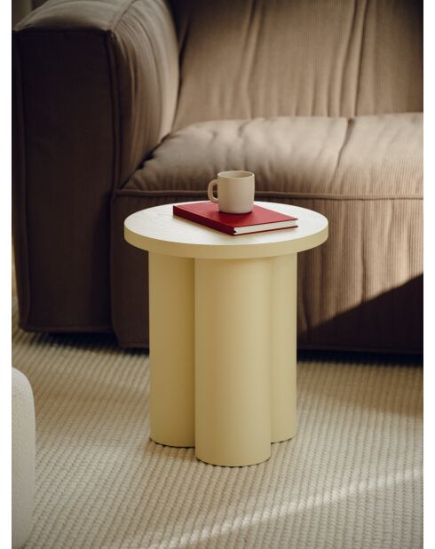 Tabouret Oly jaune beurre - 42.5x38x38 cm