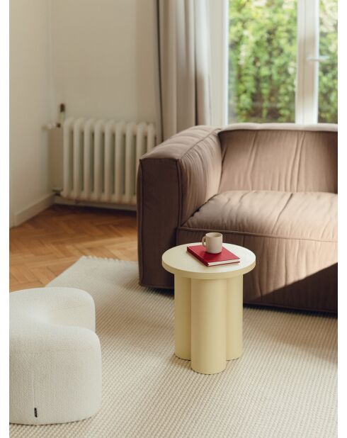 Tabouret Oly jaune beurre - 42.5x38x38 cm