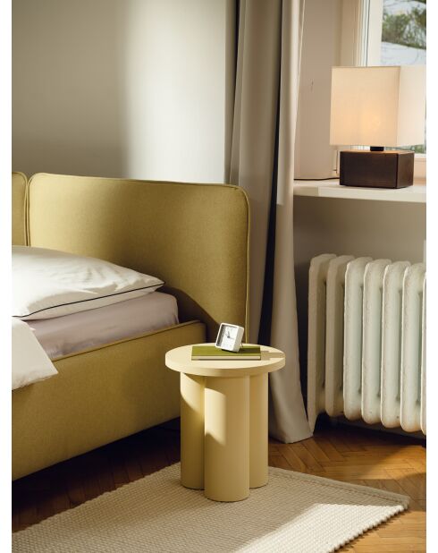 Tabouret Oly jaune beurre - 42.5x38x38 cm