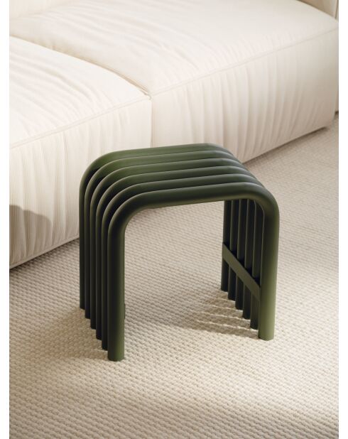 Tabouret Nokk vert forêt - 42.5x43x31.5 cm