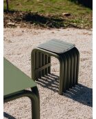 Tabouret Nokk vert forêt - 42.5x43x31.5 cm