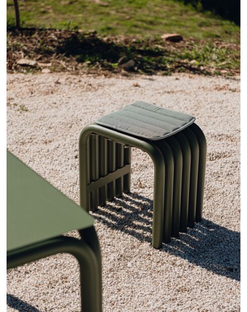 Tabouret Nokk vert forêt - 42.5x43x31.5 cm