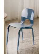 Atto Stuhl mattblau - 78,3x41x52 cm