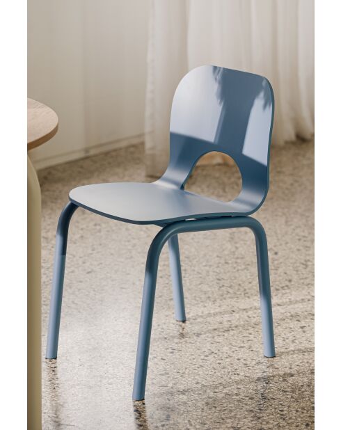 Silla Atto azul esmerilado - 78,3x41x52 cm