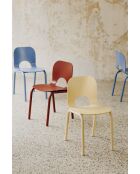 Atto Stuhl mattblau - 78,3x41x52 cm