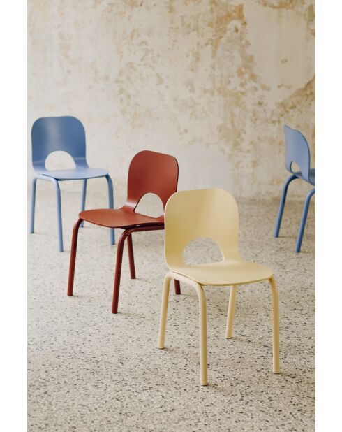 Silla Atto azul esmerilado - 78,3x41x52 cm