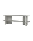 Étagère Hes gris galet - 56.6x160x37 cm