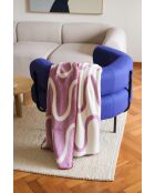 Swirl flauschiges lila Baumwollplaid - 200x150 cm