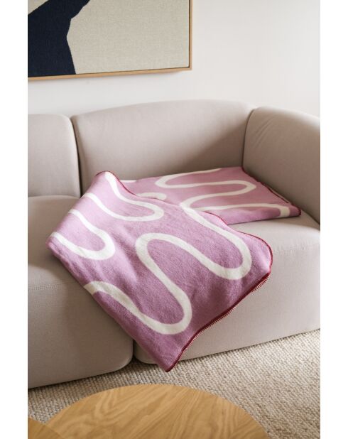 Swirl flauschiges lila Baumwollplaid - 200x150 cm
