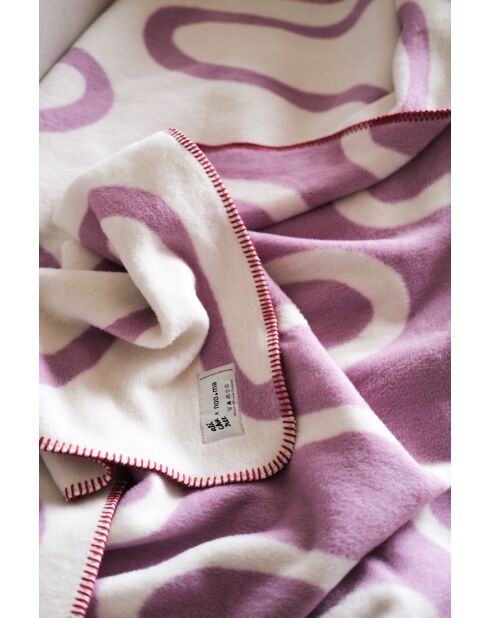 Swirl flauschiges lila Baumwollplaid - 200x150 cm