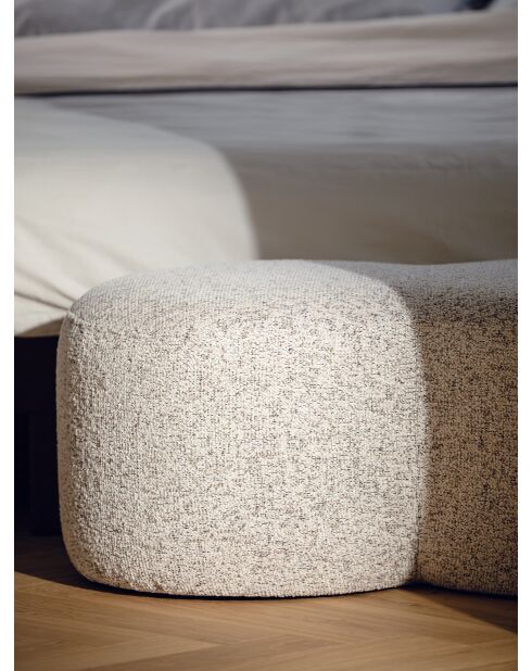 Puf Umbo, mezcla de arcilla gris - 36,5x88x50 cm
