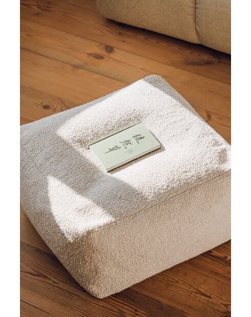 Puf con hebilla Keno Cloud beige - 36x63x63 cm
