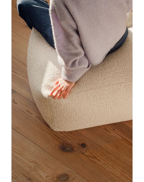 Puf con hebilla Keno Cloud beige - 36x63x63 cm