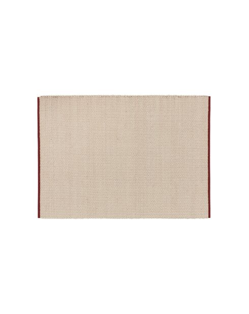 Tappeto Lenu in lana rossa marrone - 200x140 cm