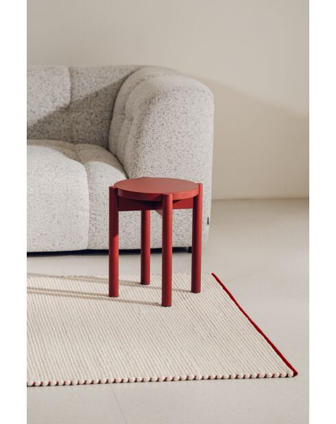 Tappeto Lenu in lana rossa marrone - 200x140 cm