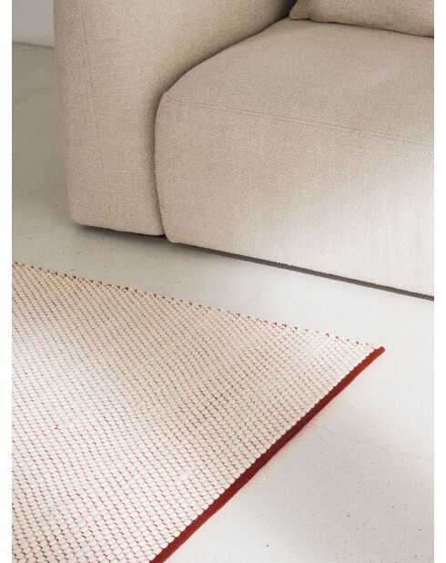 Tappeto Lenu in lana rossa marrone - 200x140 cm