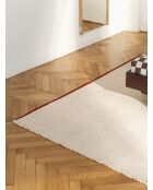 Tappeto Lenu in lana rossa marrone - 200x140 cm