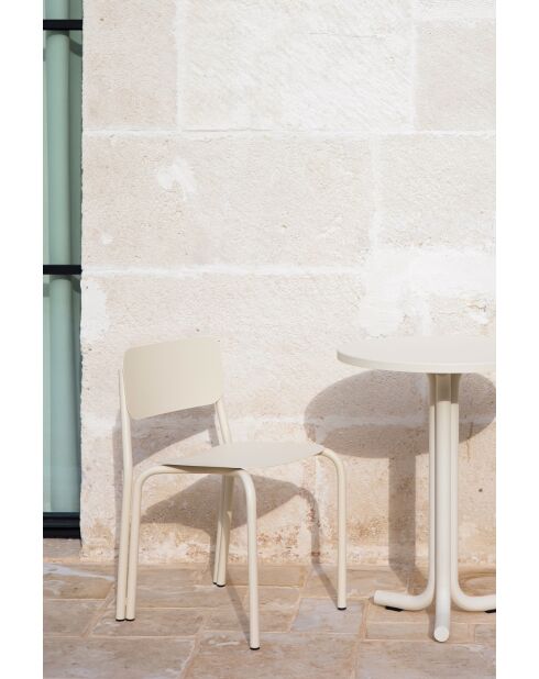 Sedia Kei quadrata beige - 72,8x44,5x48 cm