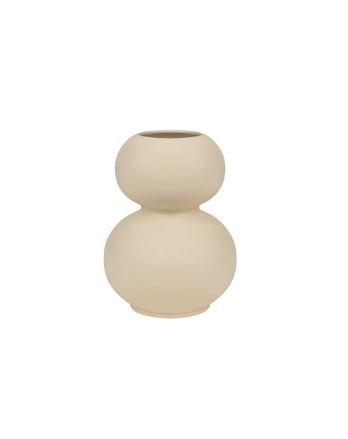 Vase en céramique Tuga carré beige - 12x36 cm
