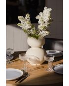 Vase en céramique Tuga carré beige - 12x36 cm