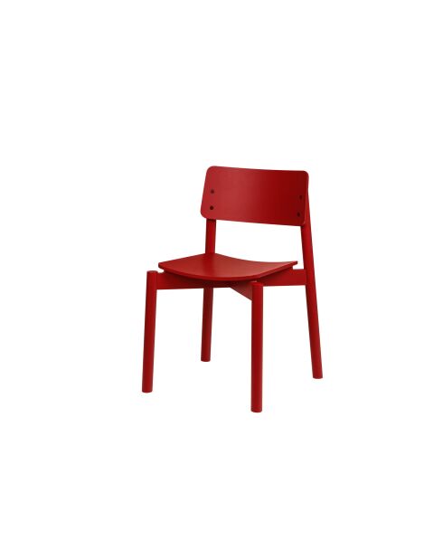 Chaise Wem marron rouge - 80.2x51.6x53.8 cm