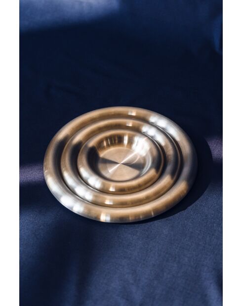 Set mit 2 Roto-Edelstahlplatten - D.28 cm