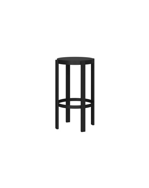 Tabouret de bar Doon volcan noir - 65x35x35 cm