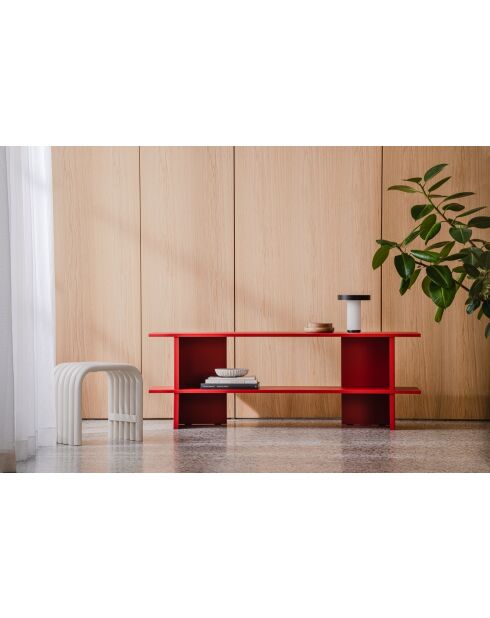 Étagère Hes rouge tomate - 56.6x160x37 cm