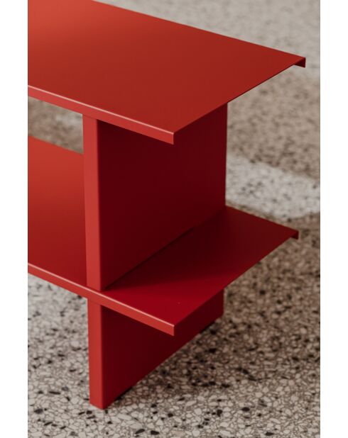 Étagère Hes rouge tomate - 56.6x160x37 cm