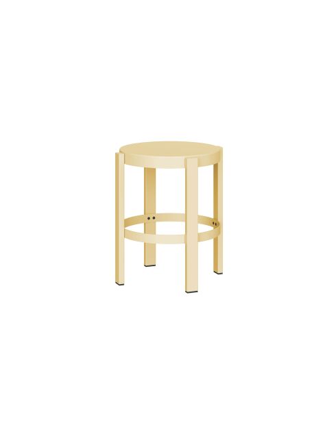 Tabouret Doon jaune beurre - 45x35x35 cm