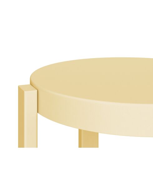 Tabouret Doon jaune beurre - 45x35x35 cm