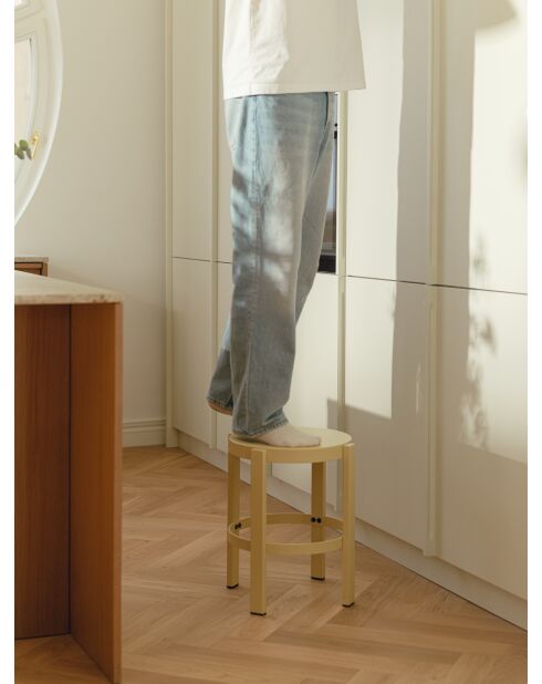 Tabouret Doon jaune beurre - 45x35x35 cm
