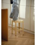 Tabouret Doon jaune beurre - 45x35x35 cm
