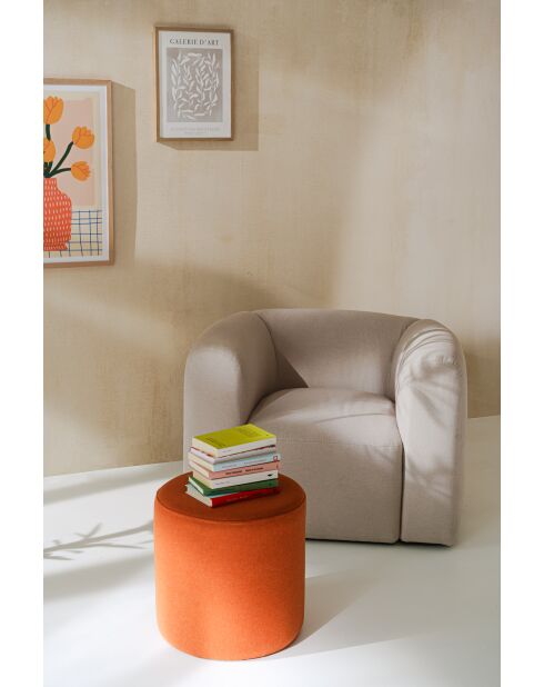 Fauteuil Flom beige nuage - 67x93x76 cm