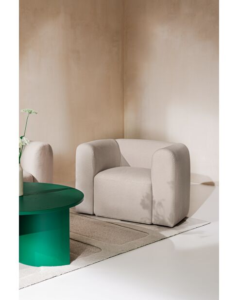 Fauteuil Flom beige nuage - 67x93x76 cm