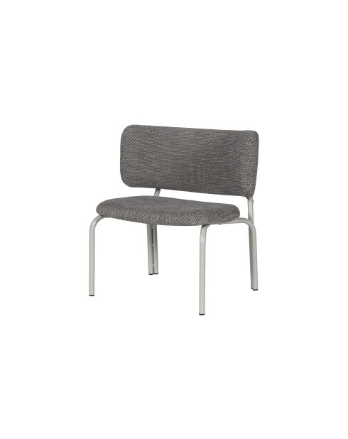 Fauteuil Kei Lounge mélange noir et gris - 74x66x65 cm