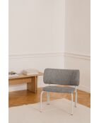 Fauteuil Kei Lounge mélange noir et gris - 74x66x65 cm