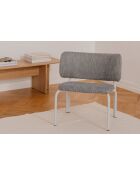 Fauteuil Kei Lounge mélange noir et gris - 74x66x65 cm