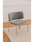 Fauteuil Kei Lounge mélange noir et gris - 74x66x65 cm