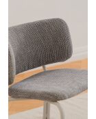 Fauteuil Kei Lounge mélange noir et gris - 74x66x65 cm