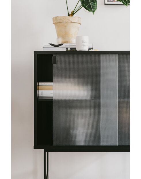 Lekko zwarte vulkaankast - 109x70x40 cm
