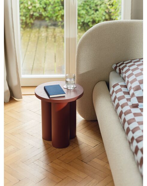 Tabouret Oly rouge auburn - 42.5x38x38 cm