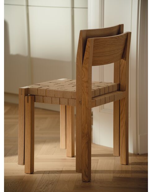 Chaise Toli chêne - 80x50x42 cm