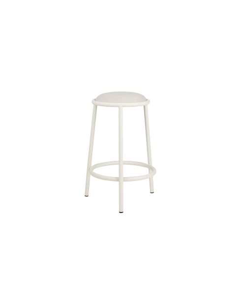 Tabouret de bar Hogo carré beige - 68x41x45 cm