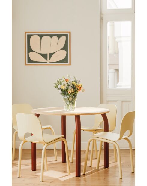 Chaise Atto jaune beurre - 78.3x41x52 cm