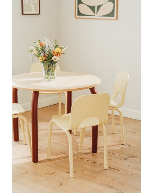 Chaise Atto jaune beurre - 78.3x41x52 cm