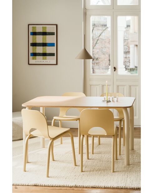 Chaise Atto jaune beurre - 78.3x41x52 cm